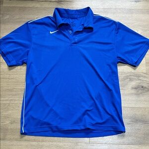 Nike Men’s Royal Blue Dri-FIT Polo with White Piping